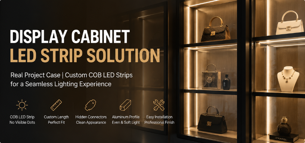 How to Choose LED Strips for Display Cabinets? We’ll Show You the Answer Through a Real Project